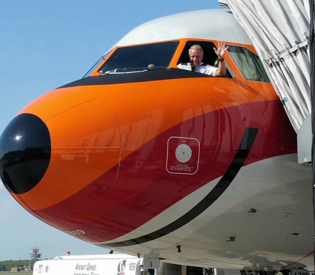 John Belanger in a jet.